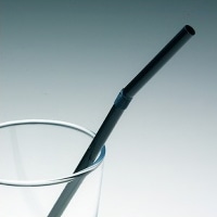 フレックスストロー(黒) 袋入 500本